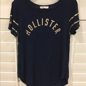 Blue-Black Hollister Top